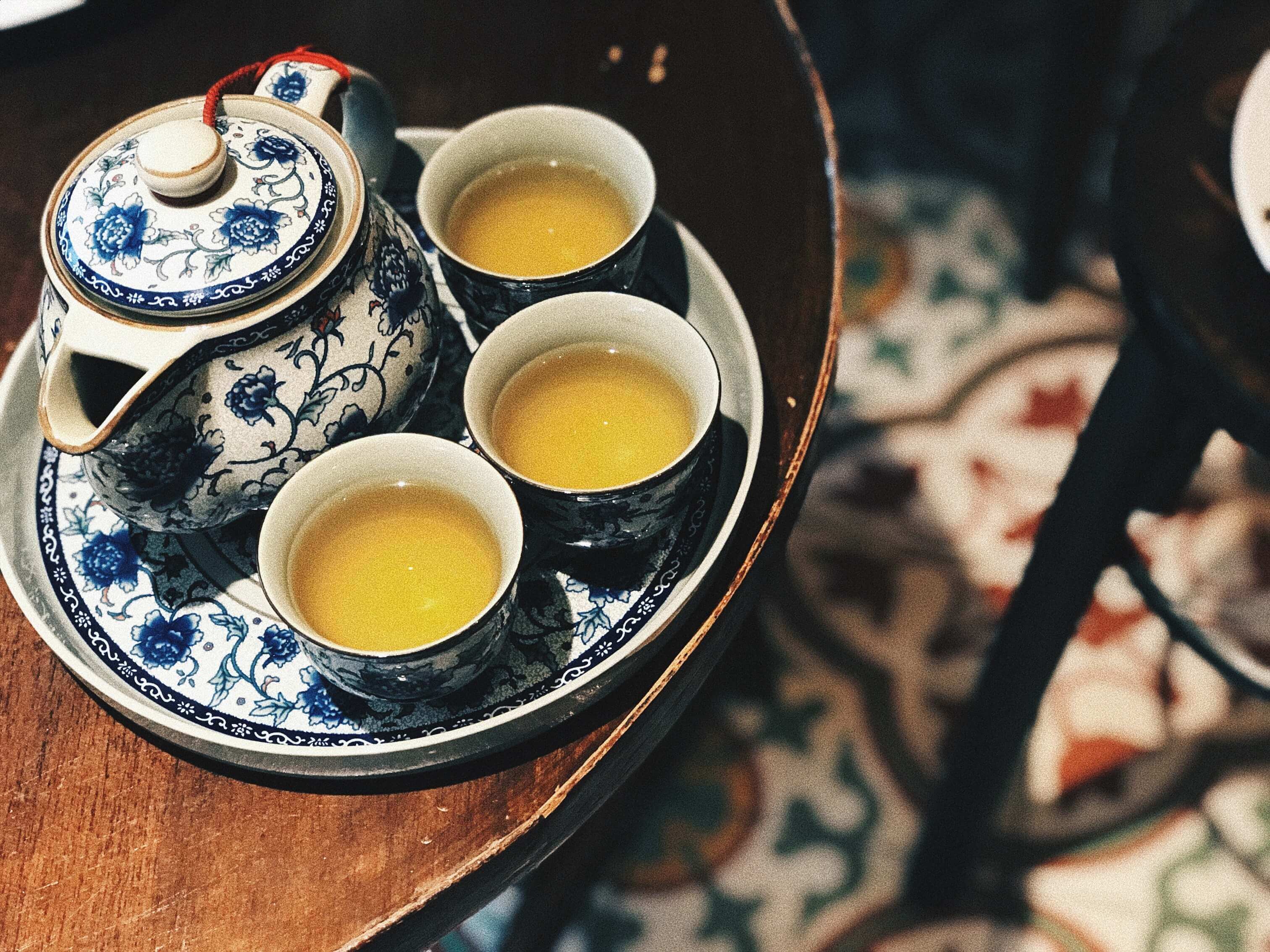 green tea, history