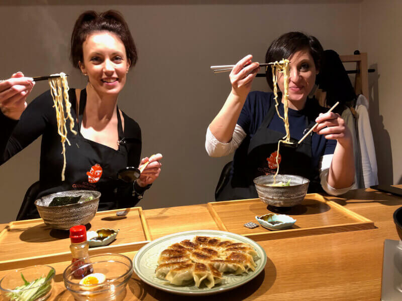 Make Your Own Noodles from Scratch ! Pan-fried Gyoza & Ramen Cooking Class 