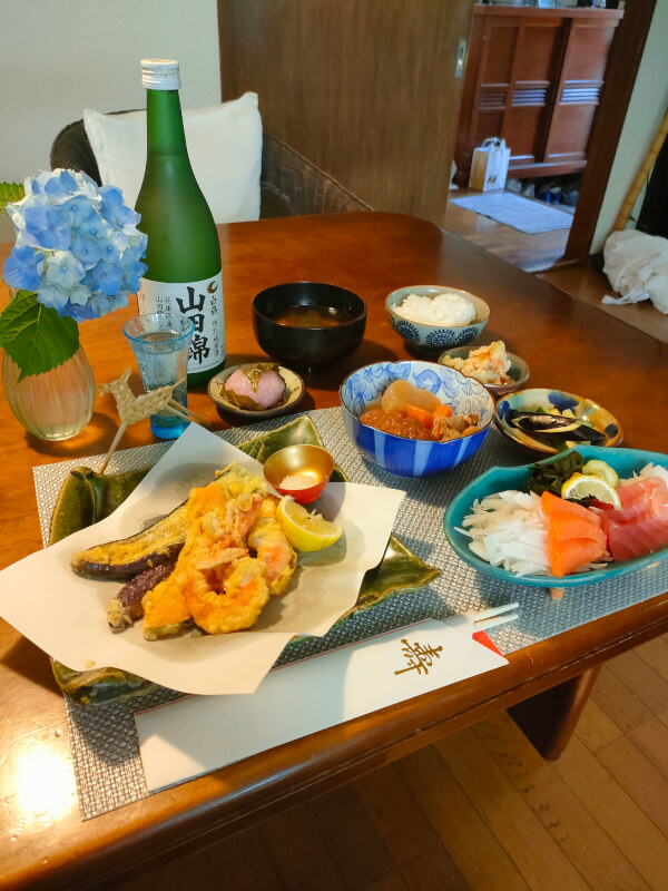 Frying tempura is exciting and thrilling