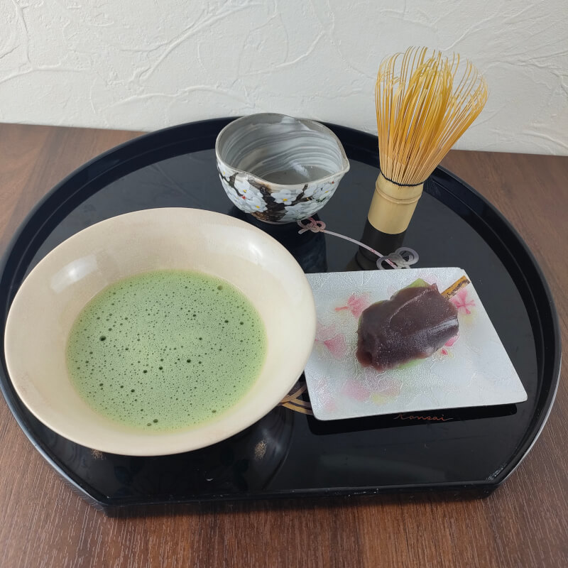 Matcha Preparation and Enjoying Traditional Japanese Sweets
