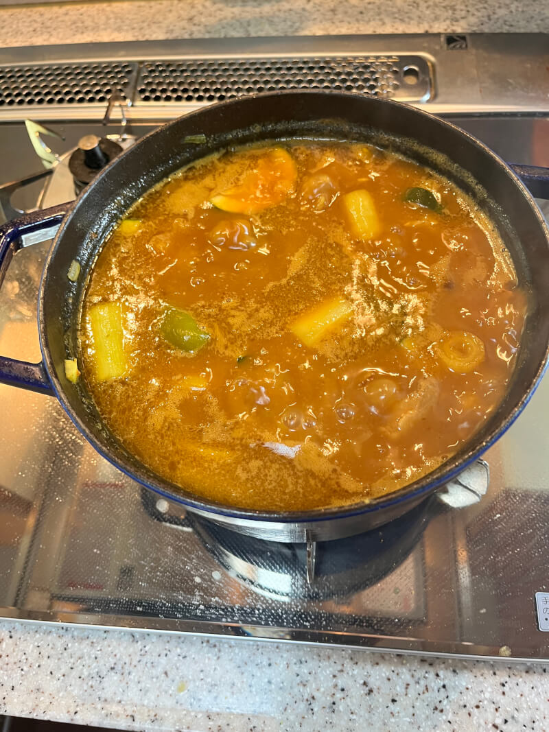 Making the curry roux