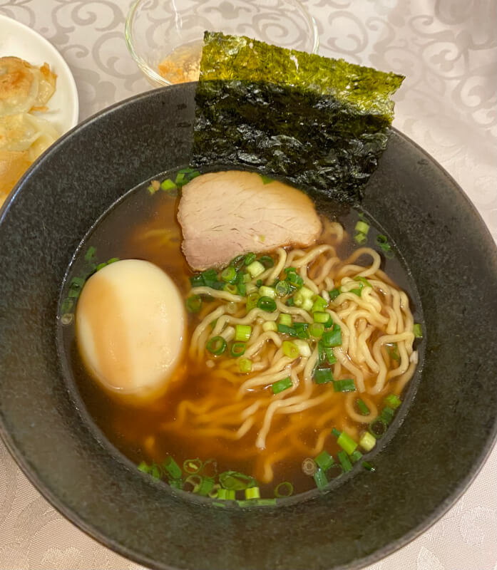 Ramen and gyoza made from scratch