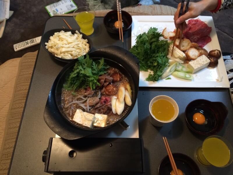 Japanese beef hot pot Sukiyaki