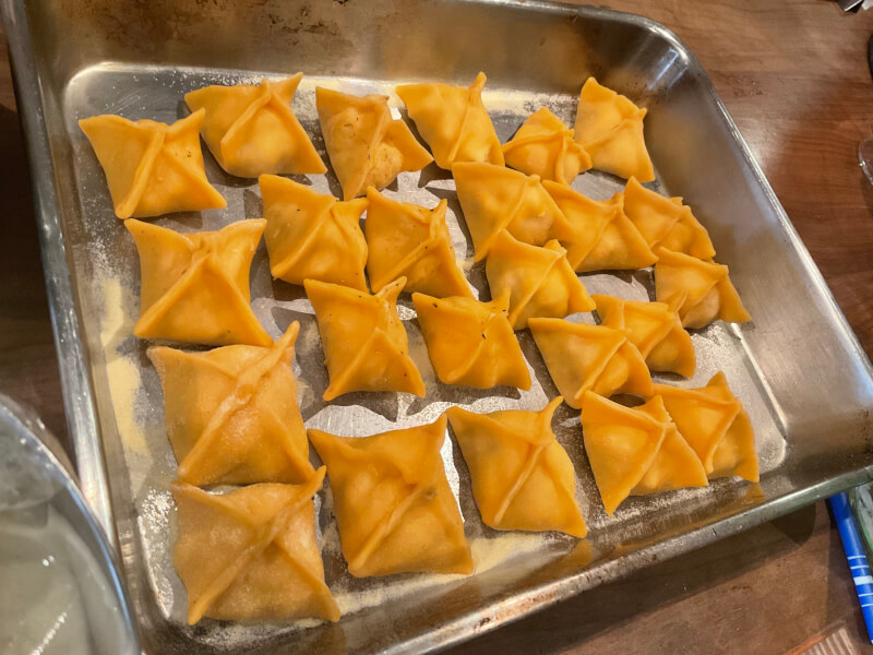 make  handmade  pasta with  Japanese ingredients