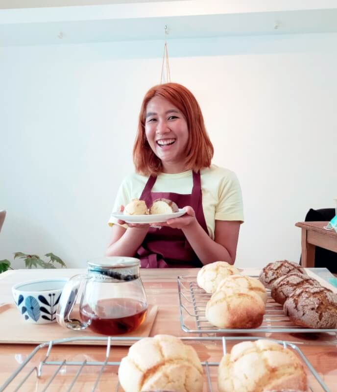 Authentic baking bread class with Japanese natural yeast《Japanese Melon pan》