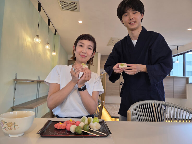 Osaka Wagashi Making Class: Dango, Nerikiri & Fruit Daifuku with Tea