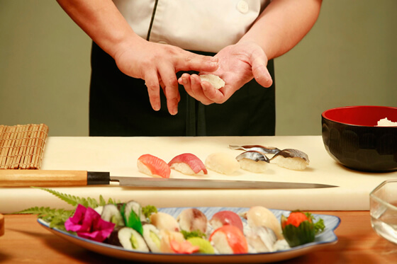 Make your own Sushi with fish you buy at Tsukiji Market.