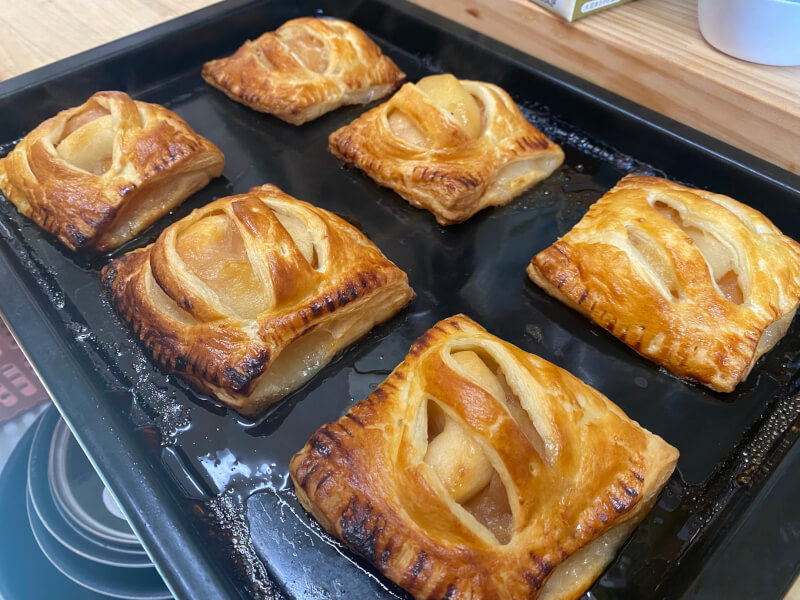 Our freshly baked homemade apple pie.