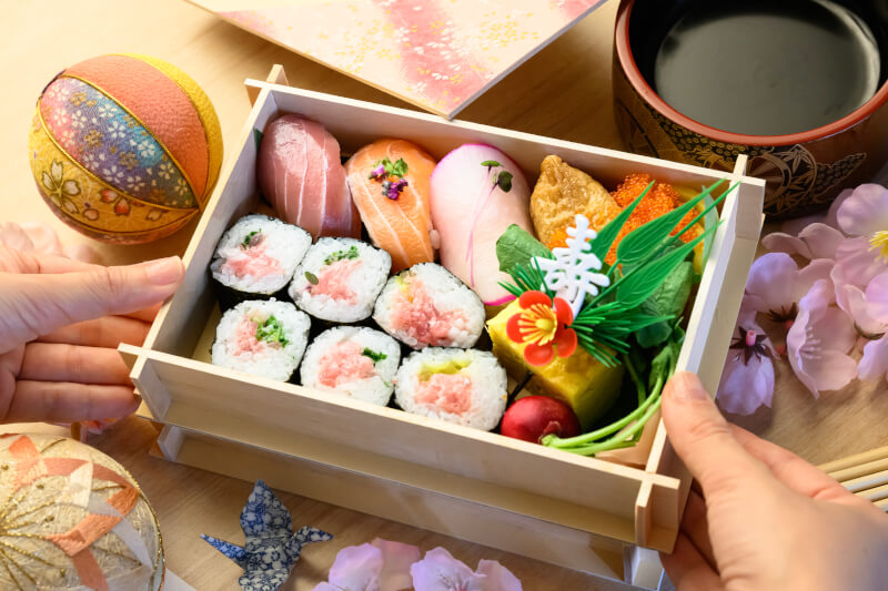 Enjoy the sushi you made yourself