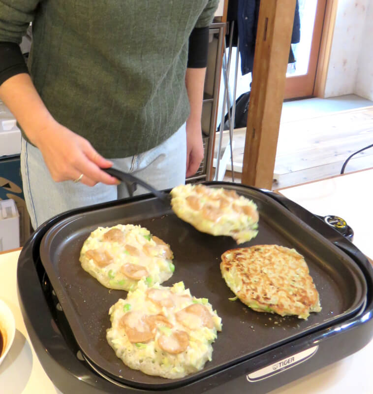 Make Veggie Okonomiyaki & Yaki-Udon & Matcha Pudding