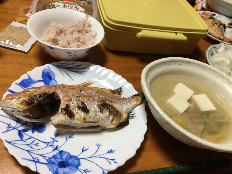 Duck dish, grape daifuku and green tea