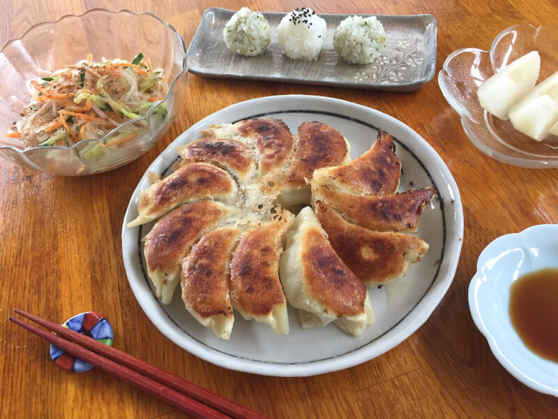 Juicy and crispy! Making Pork Gyoza from scratch（options: Shrimp）