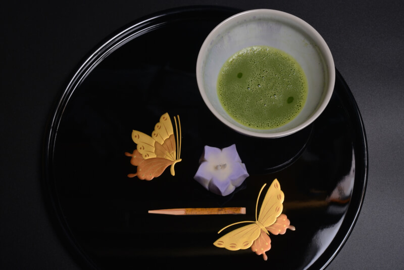 Japanese traditional confectionery and tea ceremony
