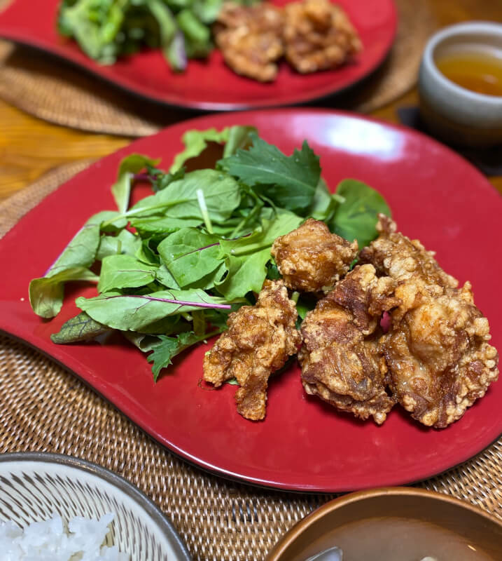 let's cook karaage(japanese fried chicken)
