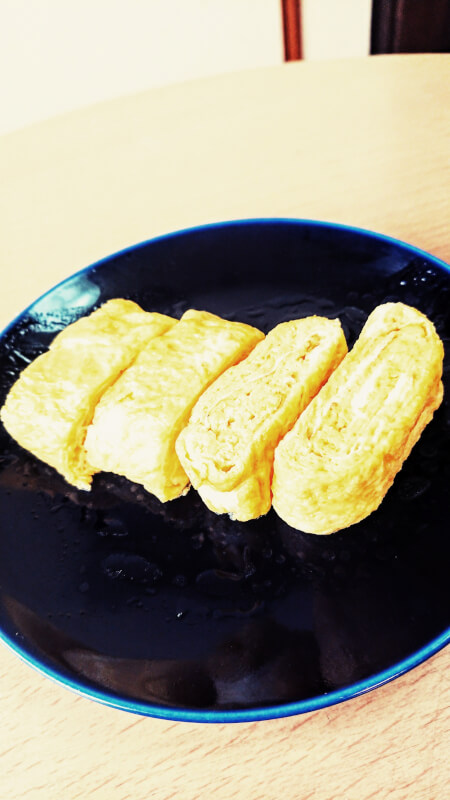 Teriyaki chicken and rolled egg omelet