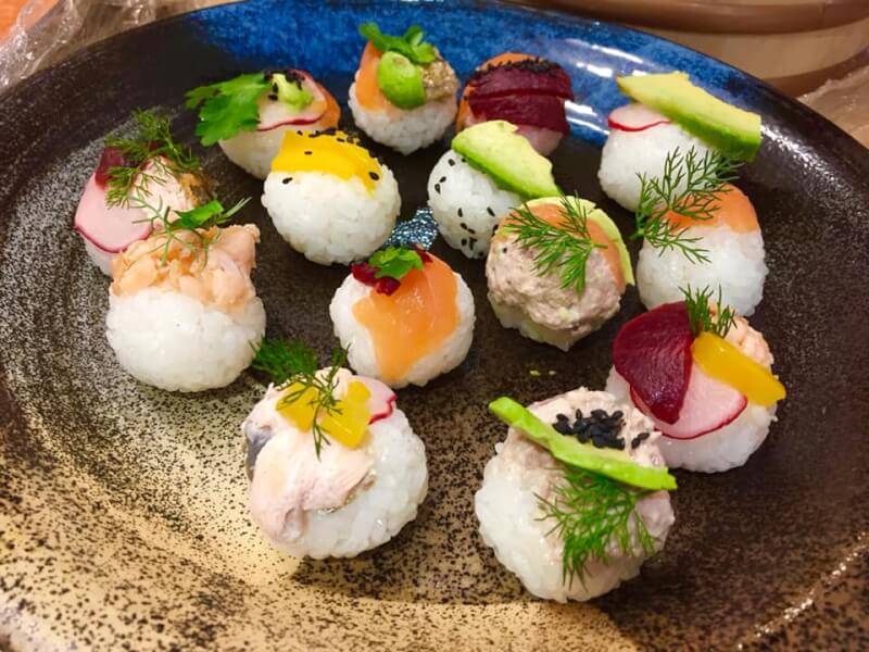 Two types of Sushi making class, Temari Sushi and Uramaki Sushi