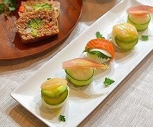 Sushi roll and Temari Sushi made with Niigata rice and delicious fish