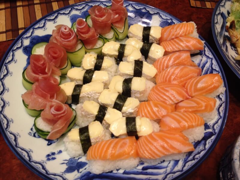 Enjoy sushi for party