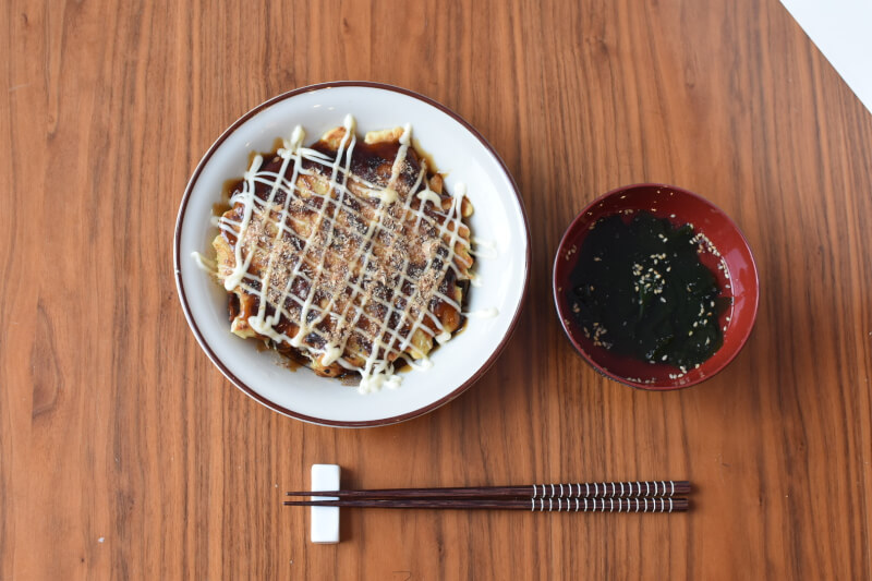 Fluffy Okonomiyaki made from scratch