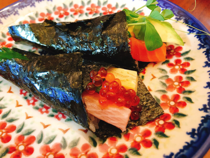 •Temaki Sushi
•Chawanmushi(steamed egg custard)
•Misosoup