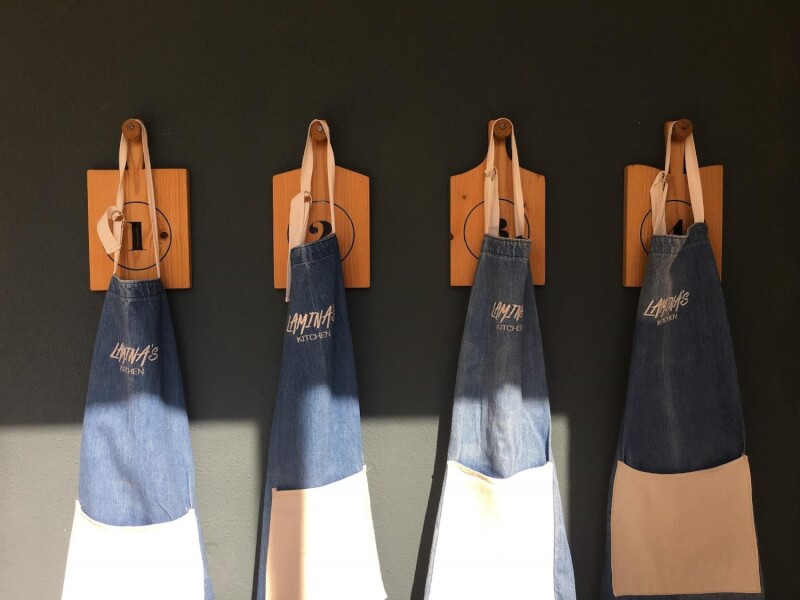 Aprons on! Let's get to work. 