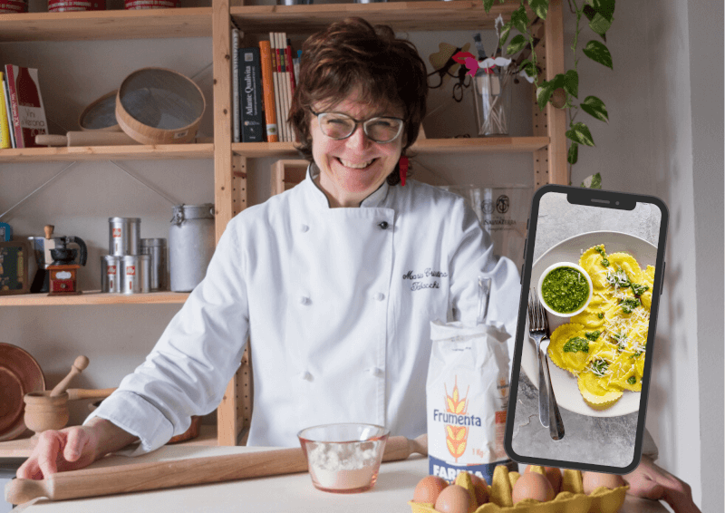 Online Fresh pasta cooking class and Tiramisù with chef Cristina