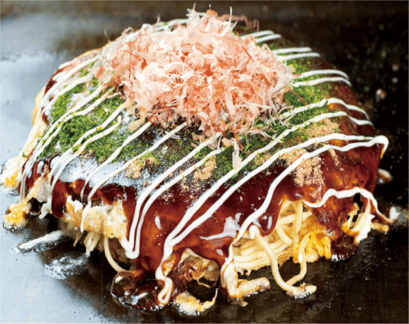 Homemade Okonomiyaki with a local student