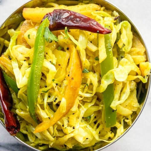 Cabbage,Carrots and capsicum stir fry 