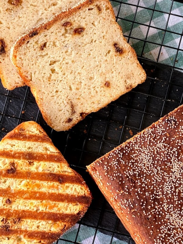 Gluten-Free Breads made with yeast and ready in just a few hours! It's crusty & perfect for toast. 
